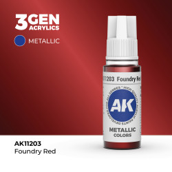 Foundry Red Rojo Fundición Metálico 3Gen 18ml AK11203 AK Interactive