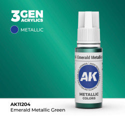 Emerald Metallic Green Verde Esmeralda Metálico 3Gen 18ml AK11204 AK Interactive