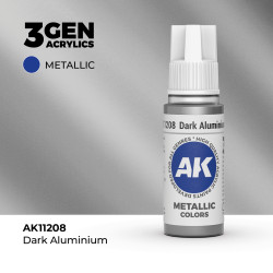 Dark Aluminium Aluminio Oscuro Metálico 3Gen 18ml AK11208 AK Interactive