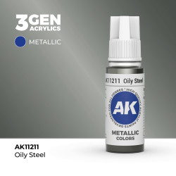 Oily Steel Acero Aceitoso Metálico 3Gen 18 ml AK11211 AK Interactive