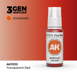 Clear Red Rojo Transparente 3Gen 18ml AK11213 AK Interactive
