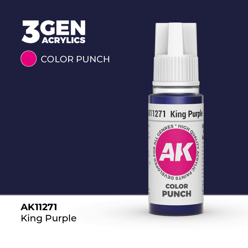King Purple Púrpura Rey Color Punch 3Gen 18ml AK11271 AK Interactive