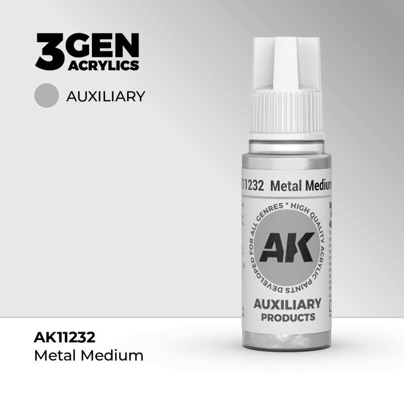 Metal Medium Auxiliary Products 3Gen 18ml AK11232 AK Interactive