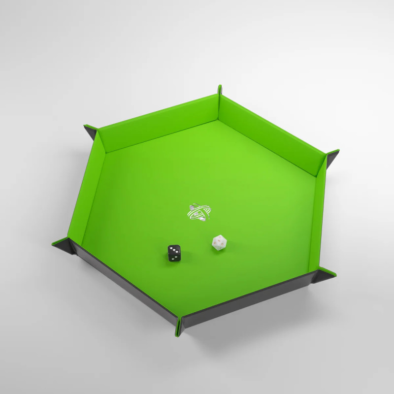 Magnetic Tray Dice Hexagonal Bandeja Verde Para Dados Magnética Gamegenic