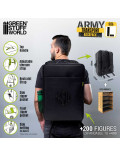 Maletín Mochila Transporte Miniaturas Grande L Large New XL Army Transport Bag Green Stuff World