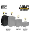 Maletín Mochila Transporte Miniaturas Grande L Large New XL Army Transport Bag Green Stuff World