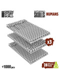 1000x Craneos de Resina 1:48-1:35 Battlefield Skulls Humans Green Stuff World