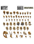 300x Craneos de Criaturas Skulls Creatures 1:48-1:35 Green Stuff World
