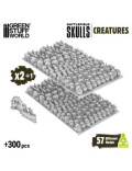 300x Craneos de Criaturas Skulls Creatures 1:48-1:35 Green Stuff World
