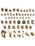 300x Craneos de Criaturas Skulls Creatures 1:48-1:35 Green Stuff World