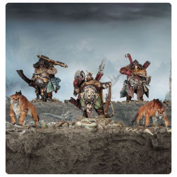 Cazadores con Colmillosables Hunters with Sabrefangs Ogor Mawtribes Warhammer Age of Sigmar