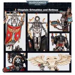 Capellán Grimaldus y Séquito Chaplain Templarios Negros Black Templars Warhammer 40.000