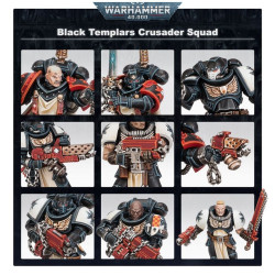 Escuadra Cruzados Templarios Negros Primaris Crusader Squad Black Templars Warhammer 40.000