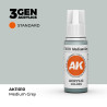 Medium Grey Gris Medio 3Gen 18ml AK11010 AK Interactive