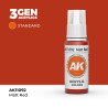 Matt Red Rojo Mate 3Gen 18ml AK11092 AK Interactive