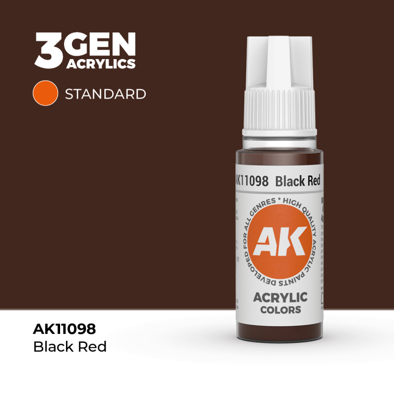 Black Red Rojo Negro 3Gen 18ml AK11098 AK Interactive