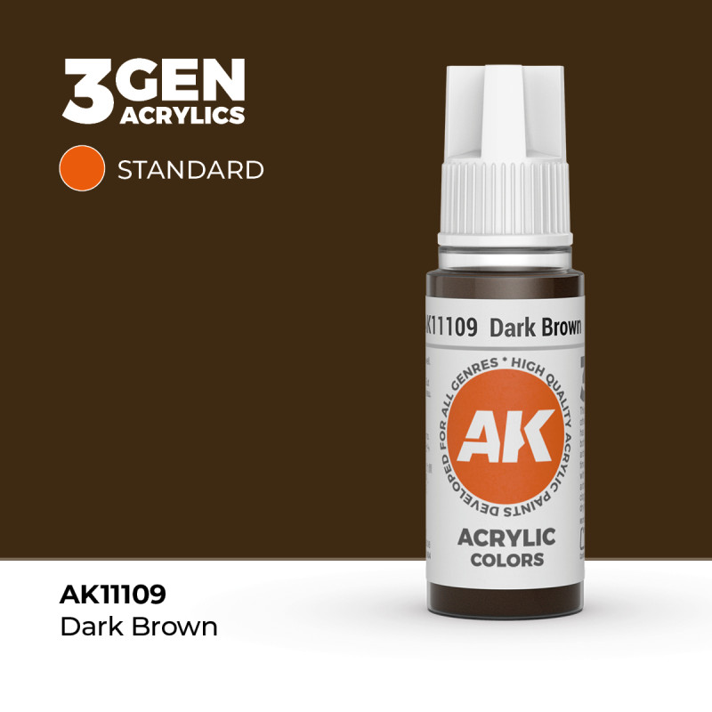 Dark Brown Marrón Oscuro 3Gen 18ml AK11109 AK Interactive