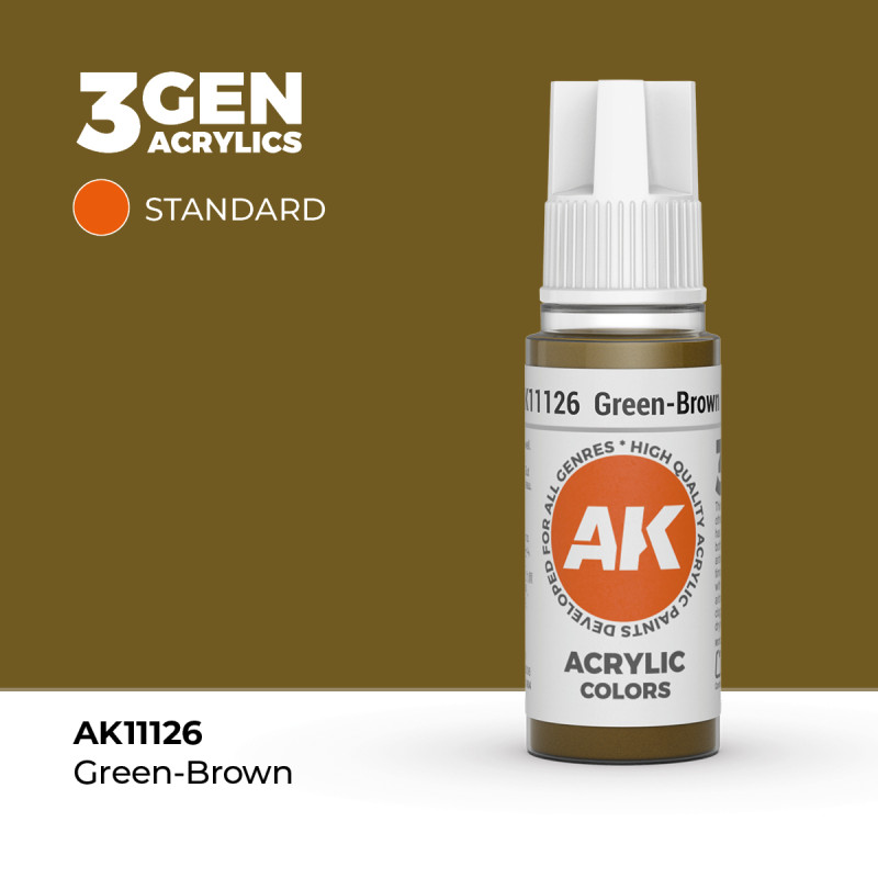 Green-Brown Verde Marrón 3Gen 18ml AK11126 AK Interactive
