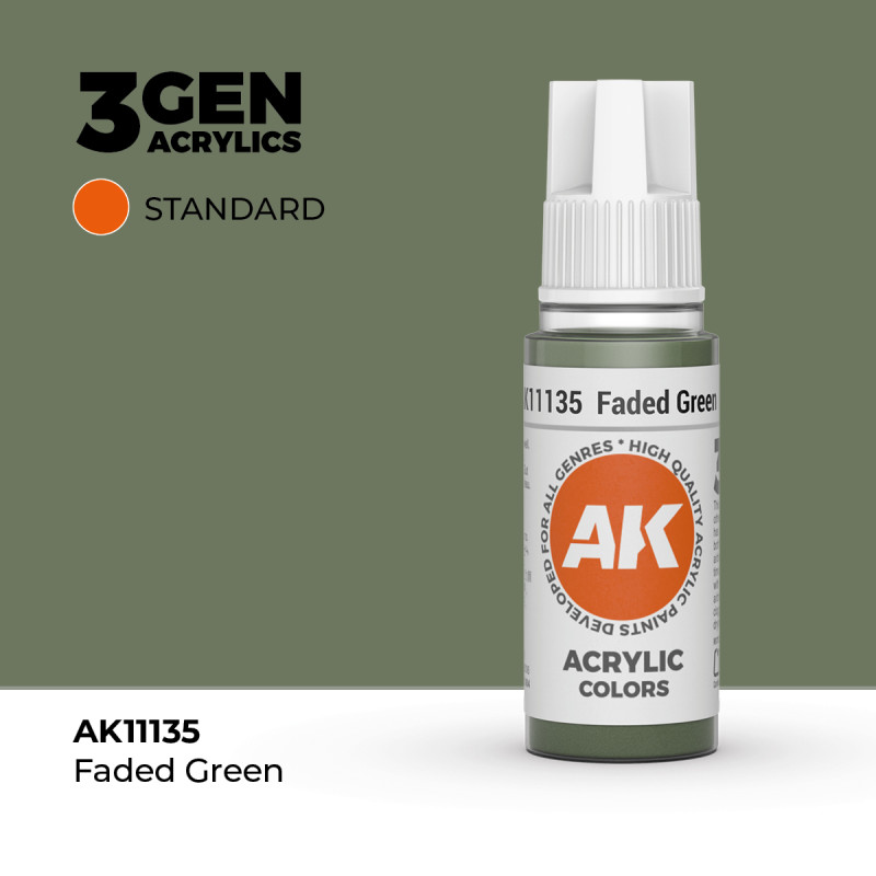 Faded Green Verde Desgastado 3Gen 18ml AK11135 AK Interactive