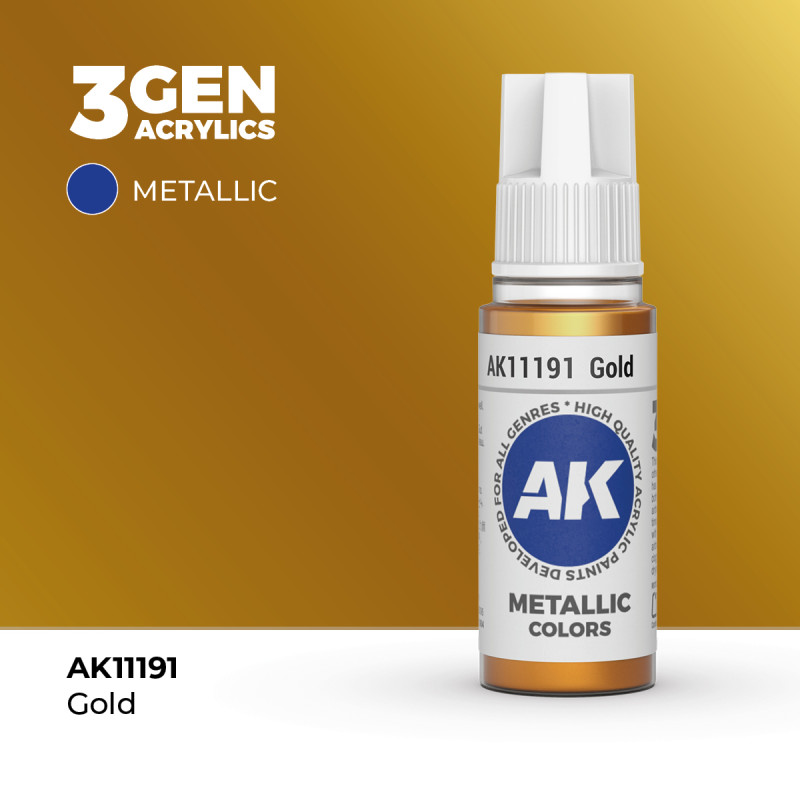 Gold Oro Metálico 3Gen 18ml AK11191 AK Interactive