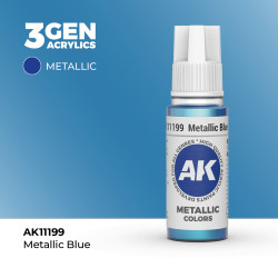 Metallic Blue Azul Metálico 3Gen 18ml AK11199 AK Interactive